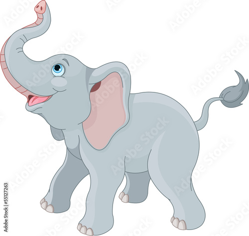 Naklejka nad blat kuchenny Cute elephant