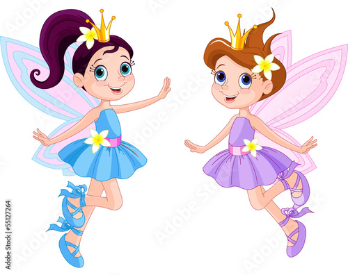 Naklejka dekoracyjna Two cute fairies