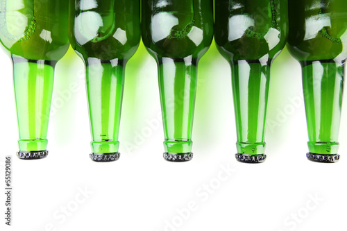 Naklejka - mata magnetyczna na lodówkę Bottles of beer isolated on white