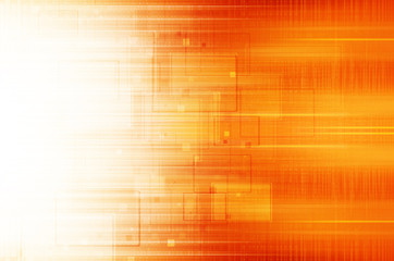 Poster - Orange technical background.