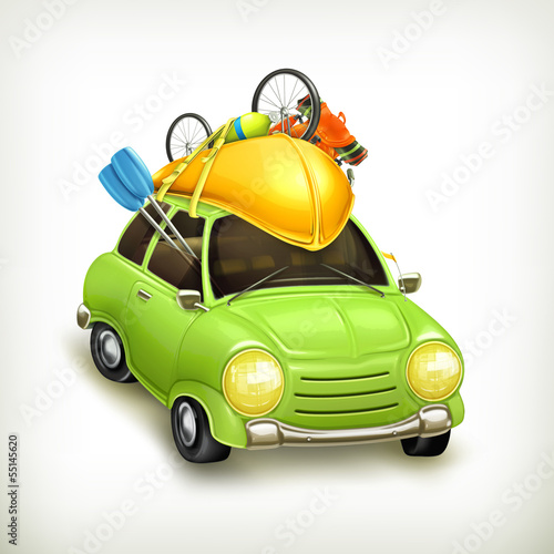 Naklejka dekoracyjna Car travel icon