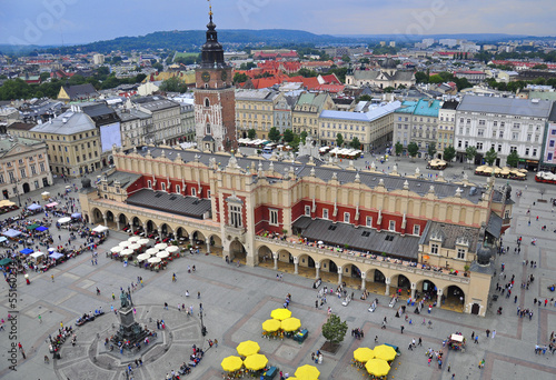 Board z aluminiowym obramowaniem Główny plac w Krakowie