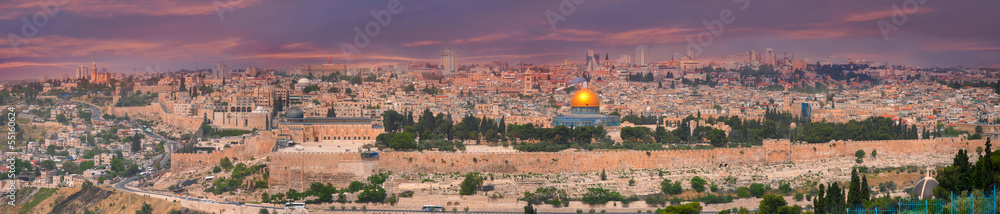 Poster De Jardin Mexique Panorama Of Jerusalem Israel Nikkel Art Fr