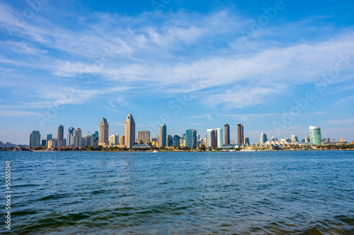 Plakat na papierze fotorealistycznym Panoramę San Diego w Kalifornii