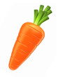 3d render of a carrot