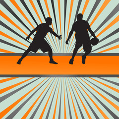 Basketball player vector abstract background concept