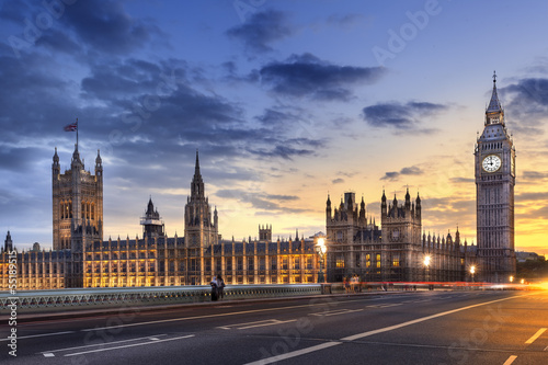 Naklejka samoprzylepna Abbaye de westminster big ben londyn