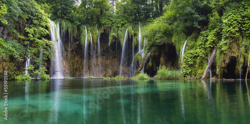 Naklejka samoprzylepna Turkusowe wodospady w plitvice.croatia.