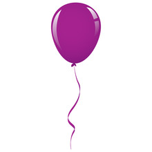 Purple Balloon Ribbon
