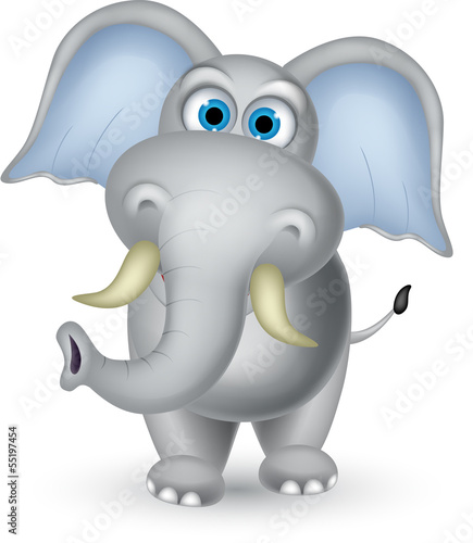 Fototapeta na wymiar elephant cartoon posing