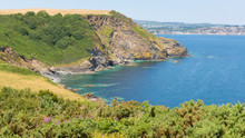 View Of St Austell Bay From Black Head Cornwall England
