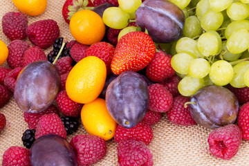 Wall Mural - tasty summer fruits