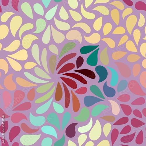 Naklejka - mata magnetyczna na lodówkę Seamless abstract floral pattern