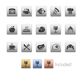 Wall Mural - Food Icons_Vector includes 4 color versions= Layers