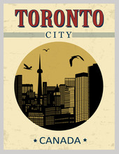 Toronto Buildings From Canada Poster