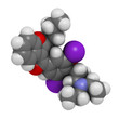 © molekuul.be - Amiodarone antiarrhythmic drug, chemical structure.