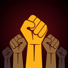 Clenched Fist Held In Protest Illustration
