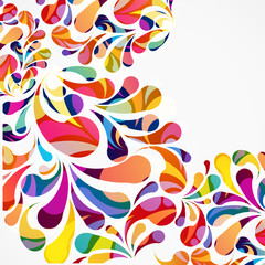 Aufkleber - Rounded colorful arc drops. Decorative abstract background.