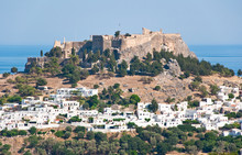 Overview Of Lindos On Rhodes Island, Greece.