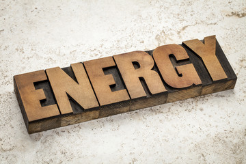 energy word typography