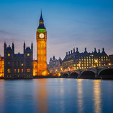 Fototapeta Londyn - Big Ben at night, London