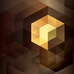 Wall Mural - Abstract Isometric Shape Background