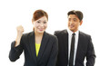 © sunabesyou - 笑顔のビジネスマンとOL