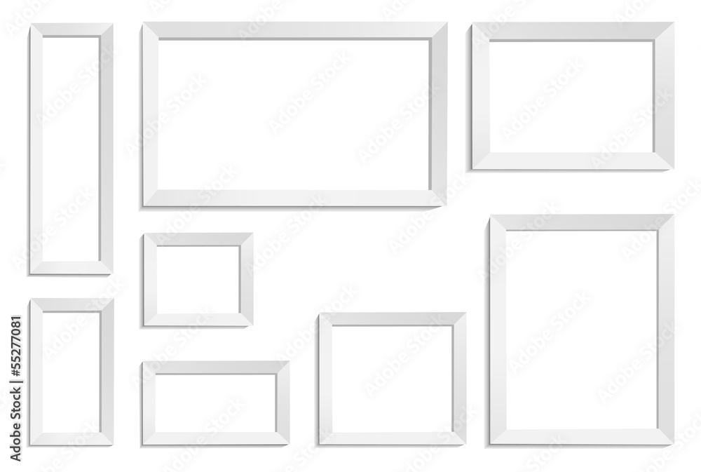 frames white - obrazy, fototapety, plakaty 