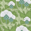 Thistle vector seamless pattern.