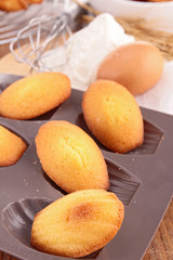 Sticker - madeleine cookie with ingredient