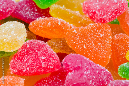 Naklejka na kafelki Colorful fruit candy in sugar