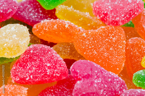 Naklejka na szybę Colorful fruit candy in sugar