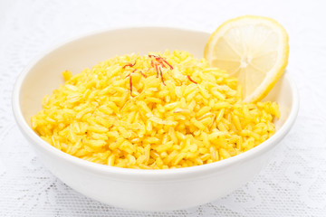 Wall Mural - rice with lemon and saffron