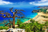 Fototapeta  - fantastic beaches of Greece, Rhodes island