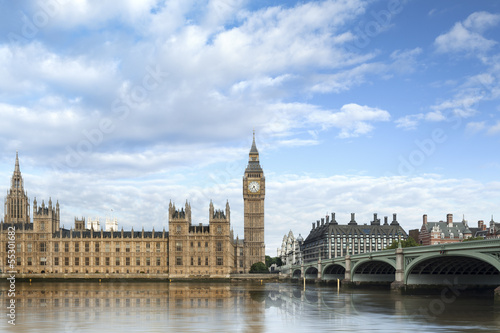 Obraz na płótnie canvas czteroczęściowy "tetraptyk" Big Ben Westminster Abbey Londyn