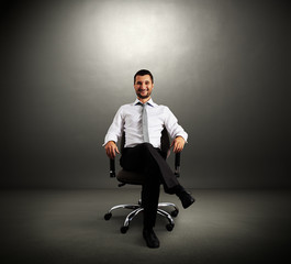 Canvas Print - boss sitting on chair