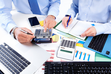 Aufkleber - Business team working in the office.