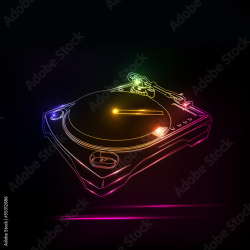 Board z aluminiowym obramowaniem Dj neonowy dyskotekowy dom