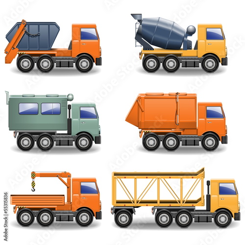 Naklejka na szybę Vector Construction Machines Set 2