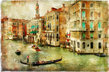 Sticker - Venice -artwork in painting style