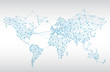 Abstract telecommunication world map