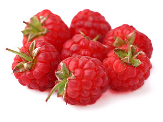 Canvas Print - Ripe sweet raspberries