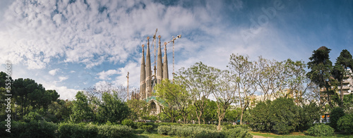 Board z aluminiowym obramowaniem Święta rodzina, barcelona