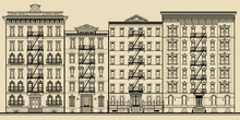 Old Building And Facades Of New York