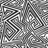 monochrome spiral lines seamless pattern
