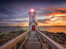 Lighthouse In Gloucester, MA. USA