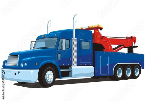 Fototapeta do kuchni Vector isolated heavy wrecker