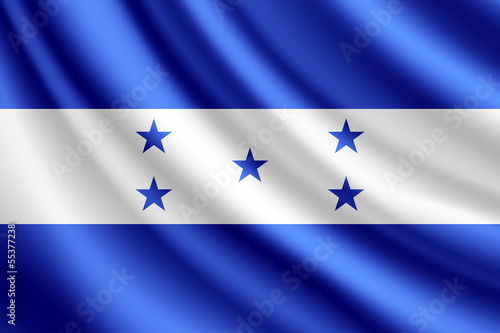 Naklejka na szybę Waving flag of Honduras, vector