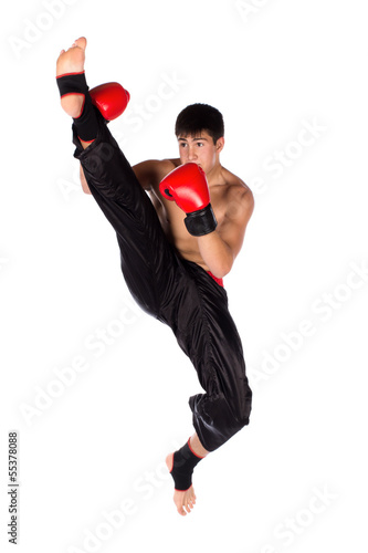 Foto-Kissen - Young male kickboxer (von nanettegrebe)