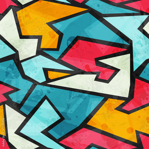 Board z aluminiowym obramowaniem Kolorowe graffiti bezszwowe wzór